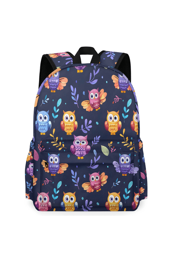 Purple Owl Backpack for Men Women Large Capacity Laptop Backpack Casual Daypack for Work Travel