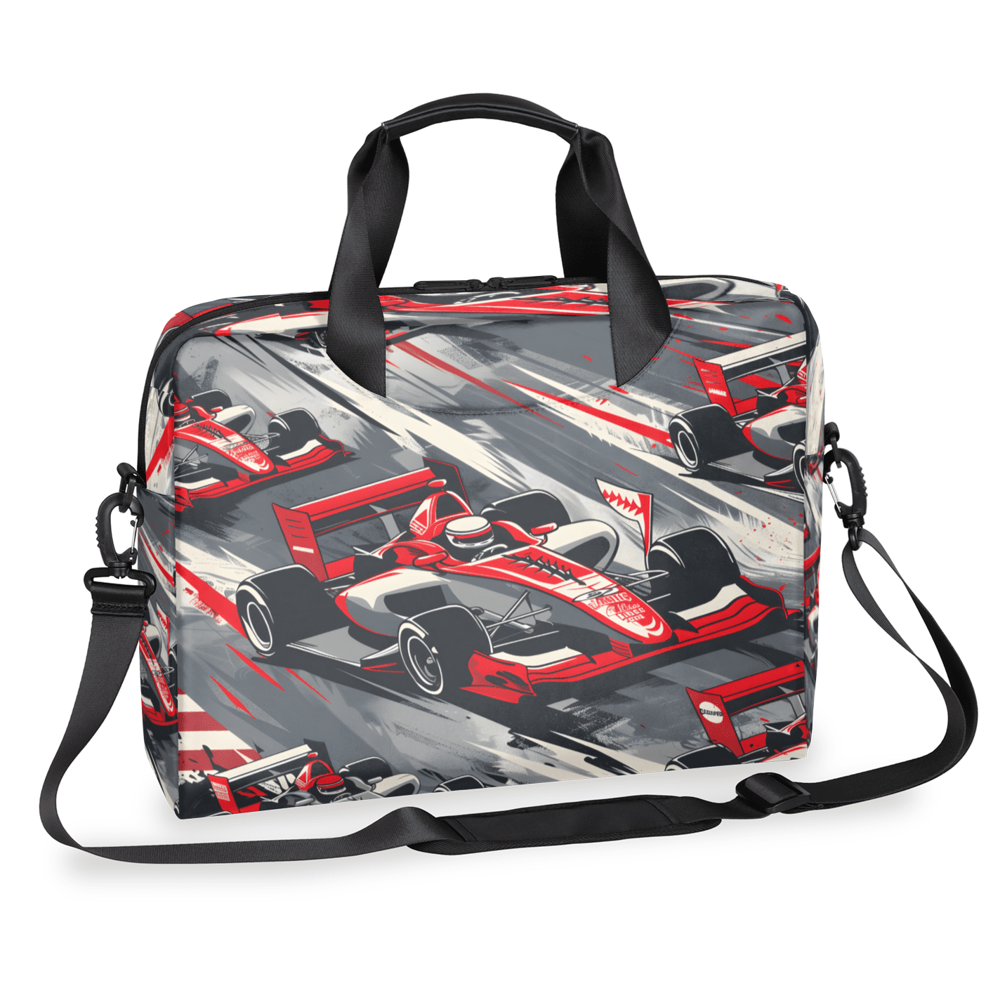 Herdesigns Racing Car Laptop Bag for Women Men, Computer Case Briefcase Messenger Bags, 15-15.6 inch Laptop Sleeve Shoulder Bag