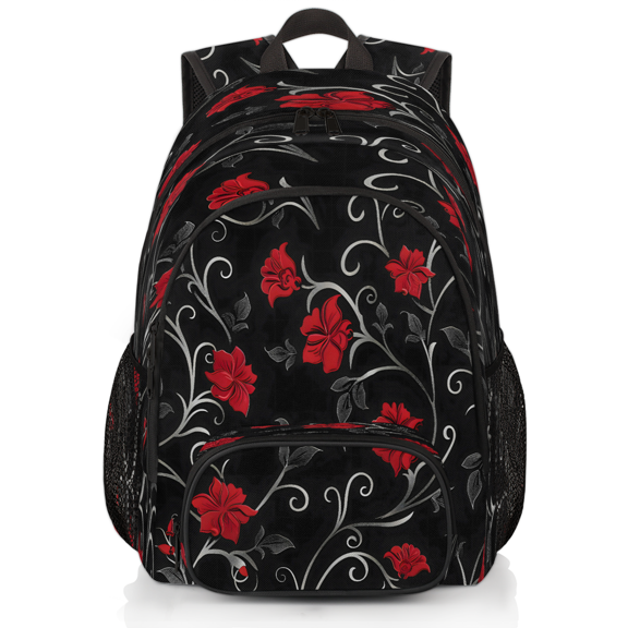 Herdesigns Retro Rad Floral Laptop Backpack for Women Men, 18.3 Inch Large Computer Backpacks Fashion Teacher Nurse Bag Casual Daypack for Work Travel