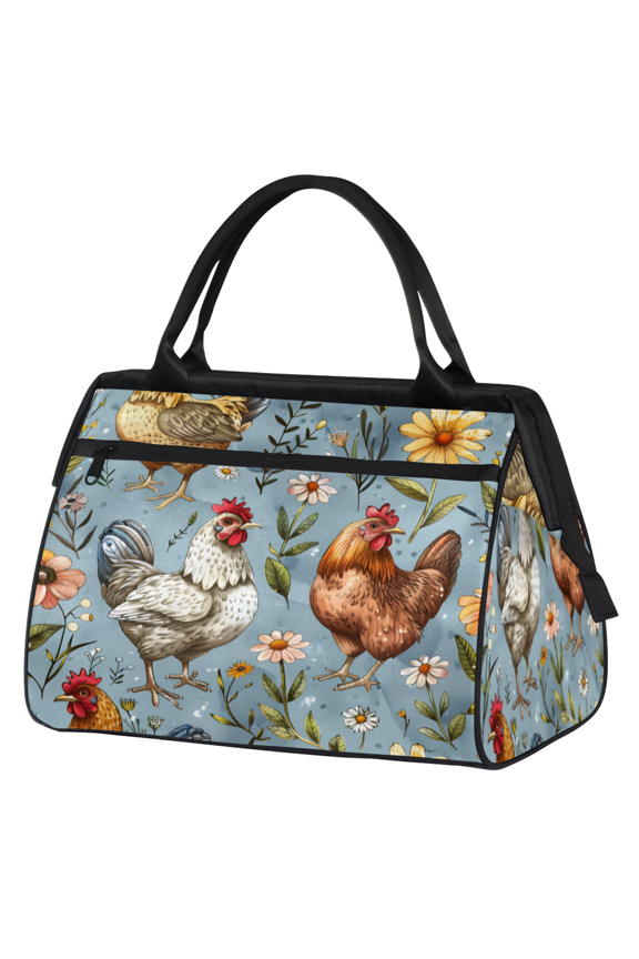Rooster Overnight Weekender Bag for Women Men Cock Carry On Overnight Travel Duffle Bag Labor Delivery Bag for Hospital