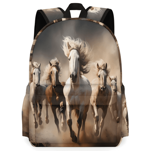 Herdesigns Running Horse Backpack for Men Women Large Capacity Laptop Backpack Casual Daypack for Work Travel