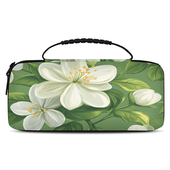 Herdesigns Sage Green Carry Case Compatible with Nintendo Switch 2, Protective Travel Switch Carrying Case with 20 Game Card Slots for Switch Console & Accessories,Floral
