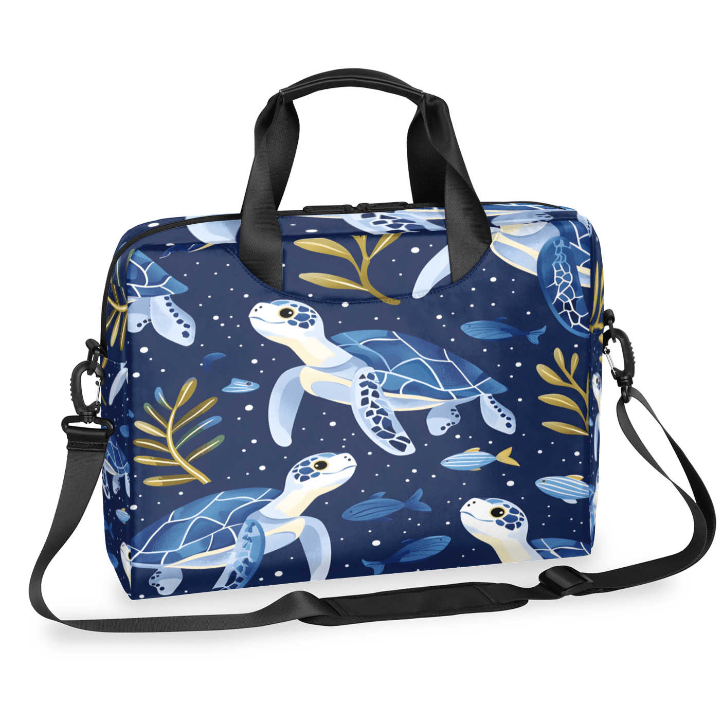 Herdesigns Sea Turtle Laptop Bag for Women Men, Computer Case Briefcase Messenger Bags, 15-15.6 inch Laptop Sleeve Shoulder Bag