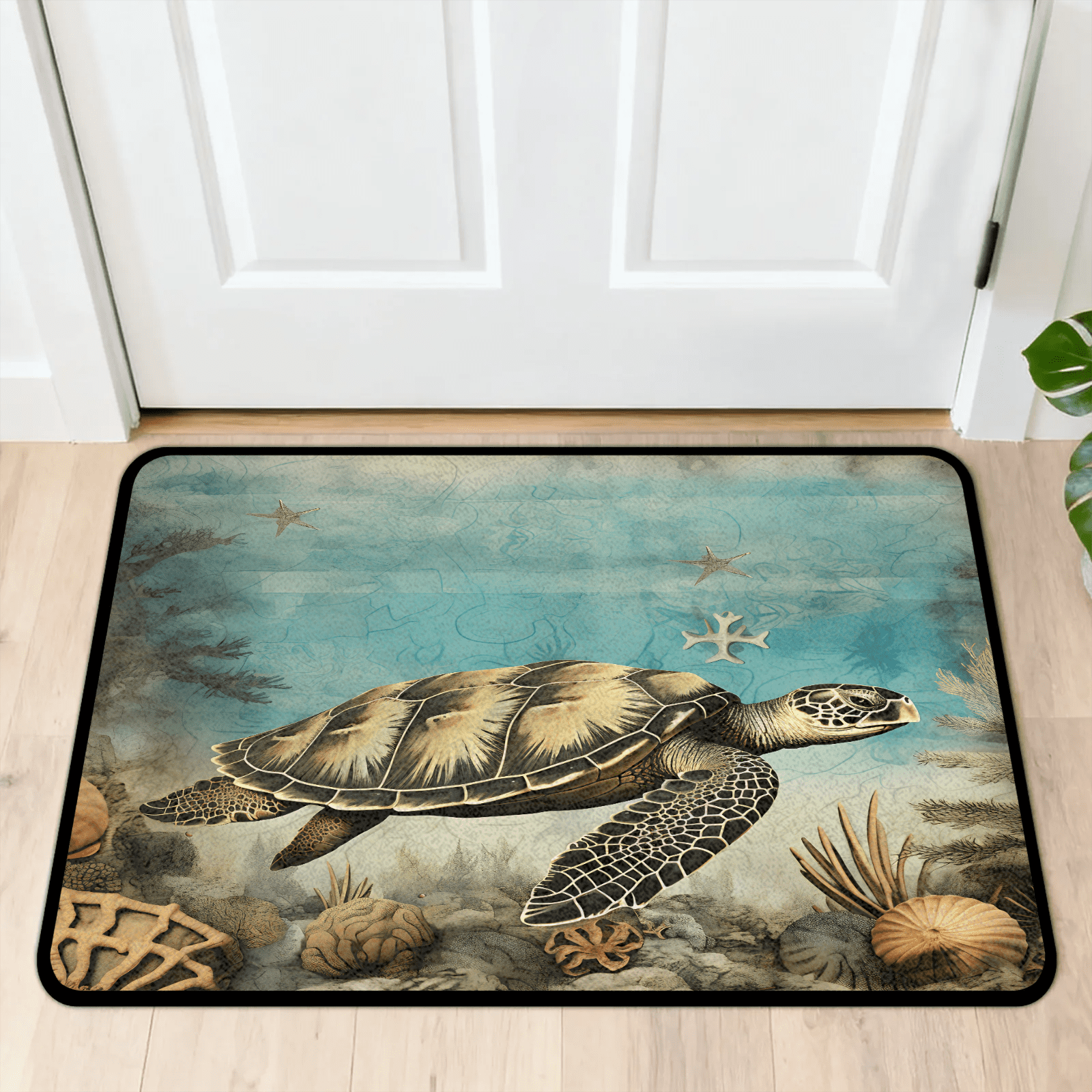 Turtle Outside Rugs Herdesigns Sea Turtle Outside Doormat, Waterproof Indoor Outdoor Door ...