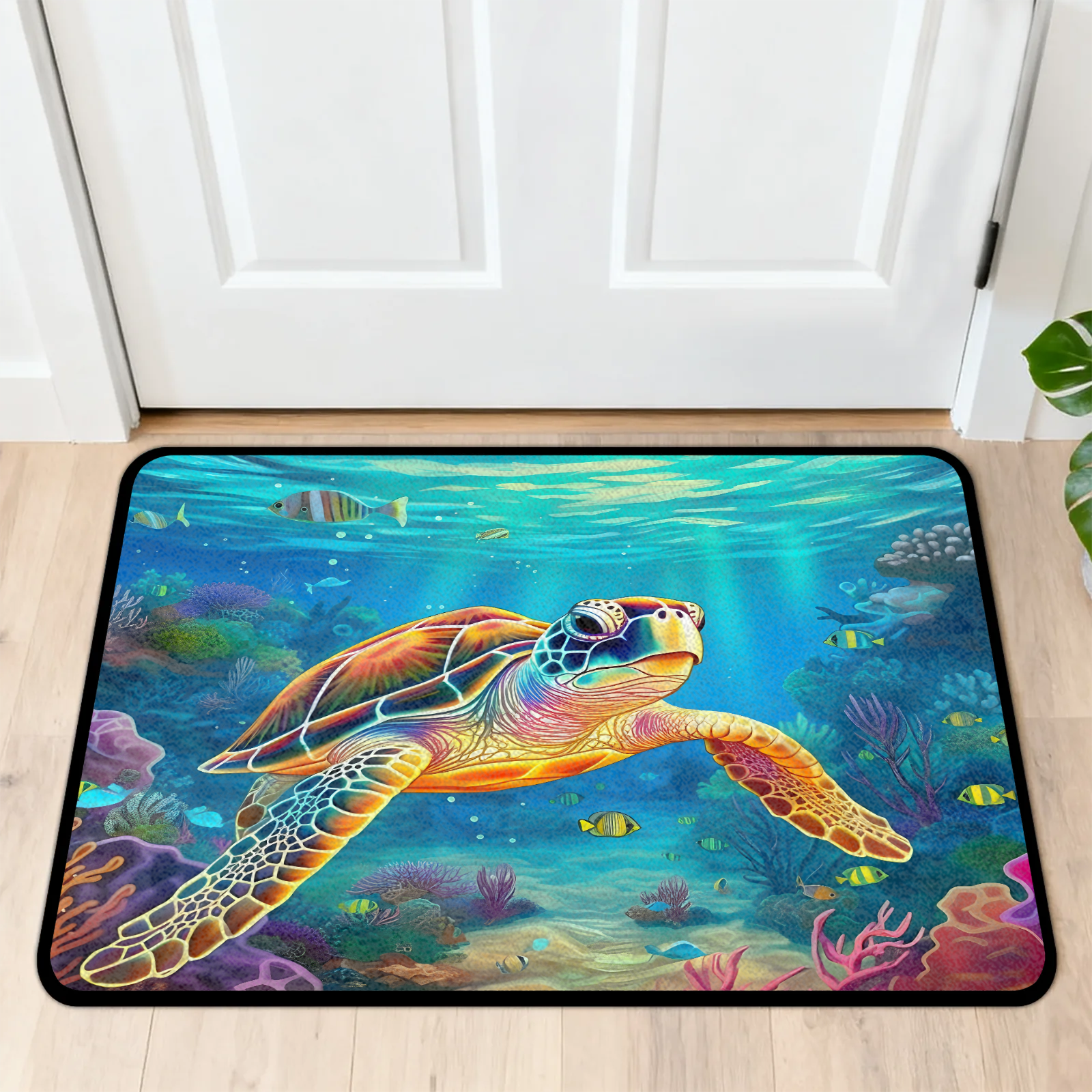 Turtle Outside Rugs Herdesigns Sea Turtle Outside Doormat, Waterproof Indoor Outdoor Door ...