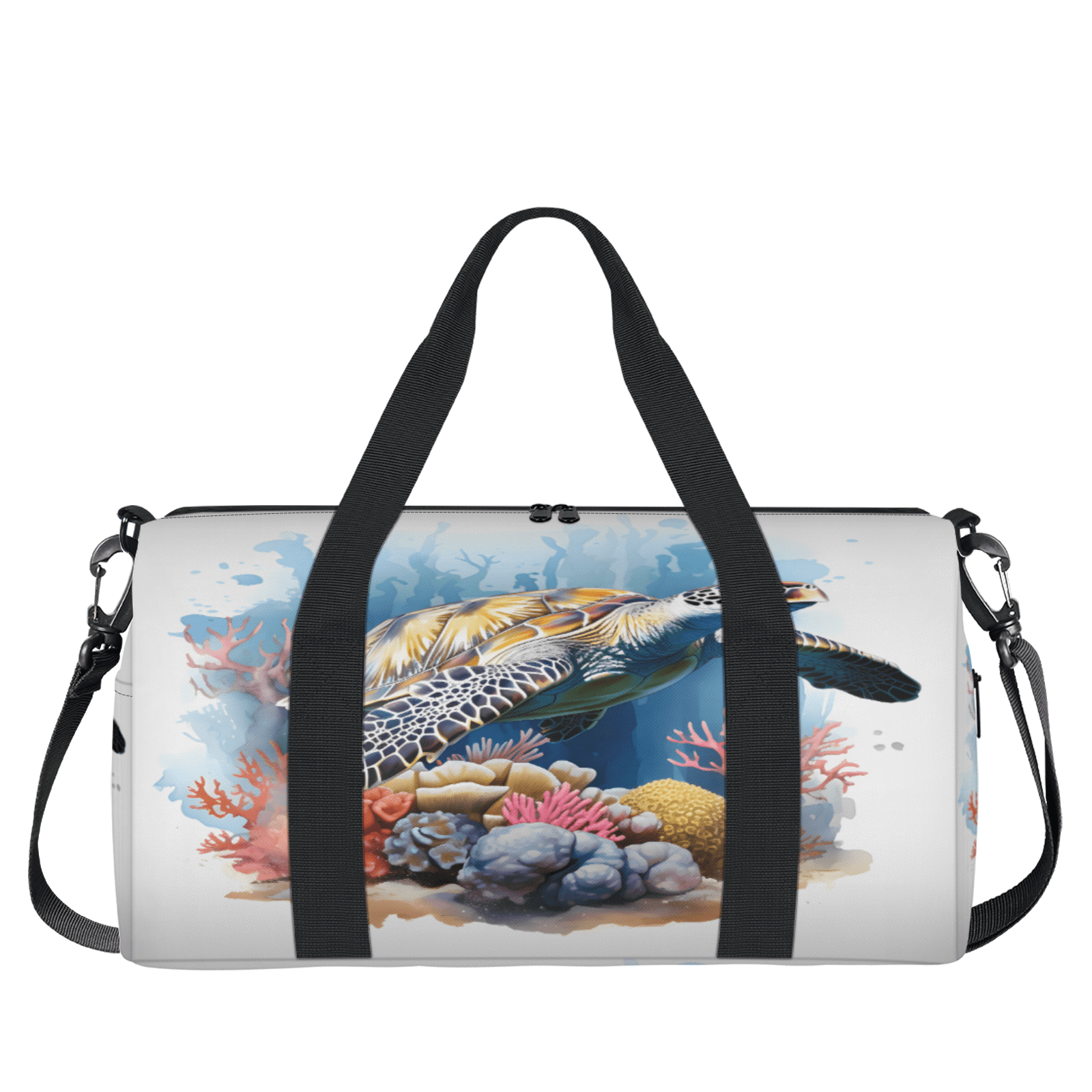 Herdesigns Sea Turtles Gym Bag for Women, Duffle Bag for Travel Sport, Lightweight Waterproof Carry on Weekender Overnight Dance Yoga Workout Bags