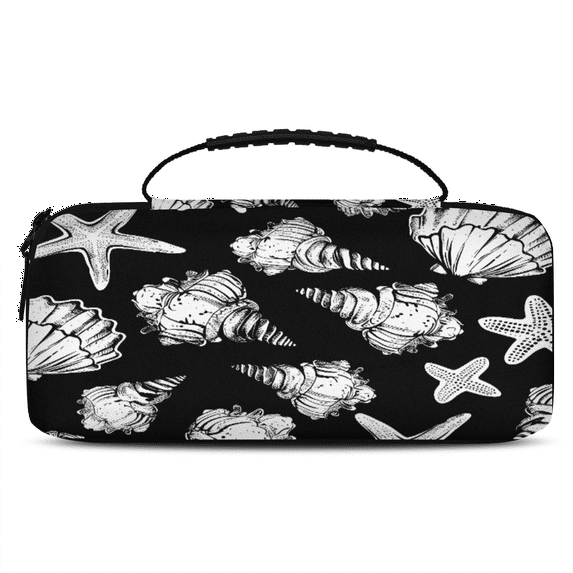 Herdesigns Seashell Starfish Carry Case Compatible for Nintendo Switch OLED Model 2021/Switch 2017, Protective Travel Switch Carrying Case with 20 Game Card Slots for Switch Console & Accessories