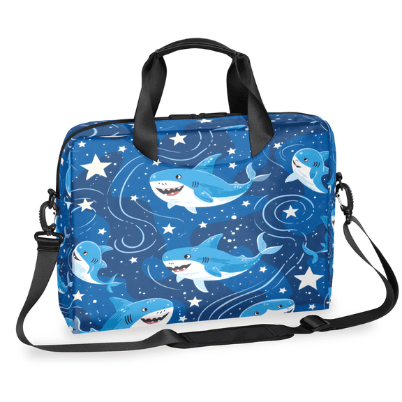 Herdesigns Shark Laptop Bag for Women Men, Computer Case Briefcase Messenger Bags, 15-15.6 inch Laptop Sleeve Shoulder Bag