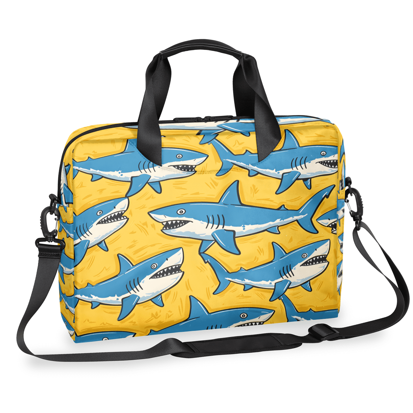 Herdesigns Shark Laptop Bag for Women Men, Computer Case Briefcase Messenger Bags, 15-15.6 inch Laptop Sleeve Shoulder Bag