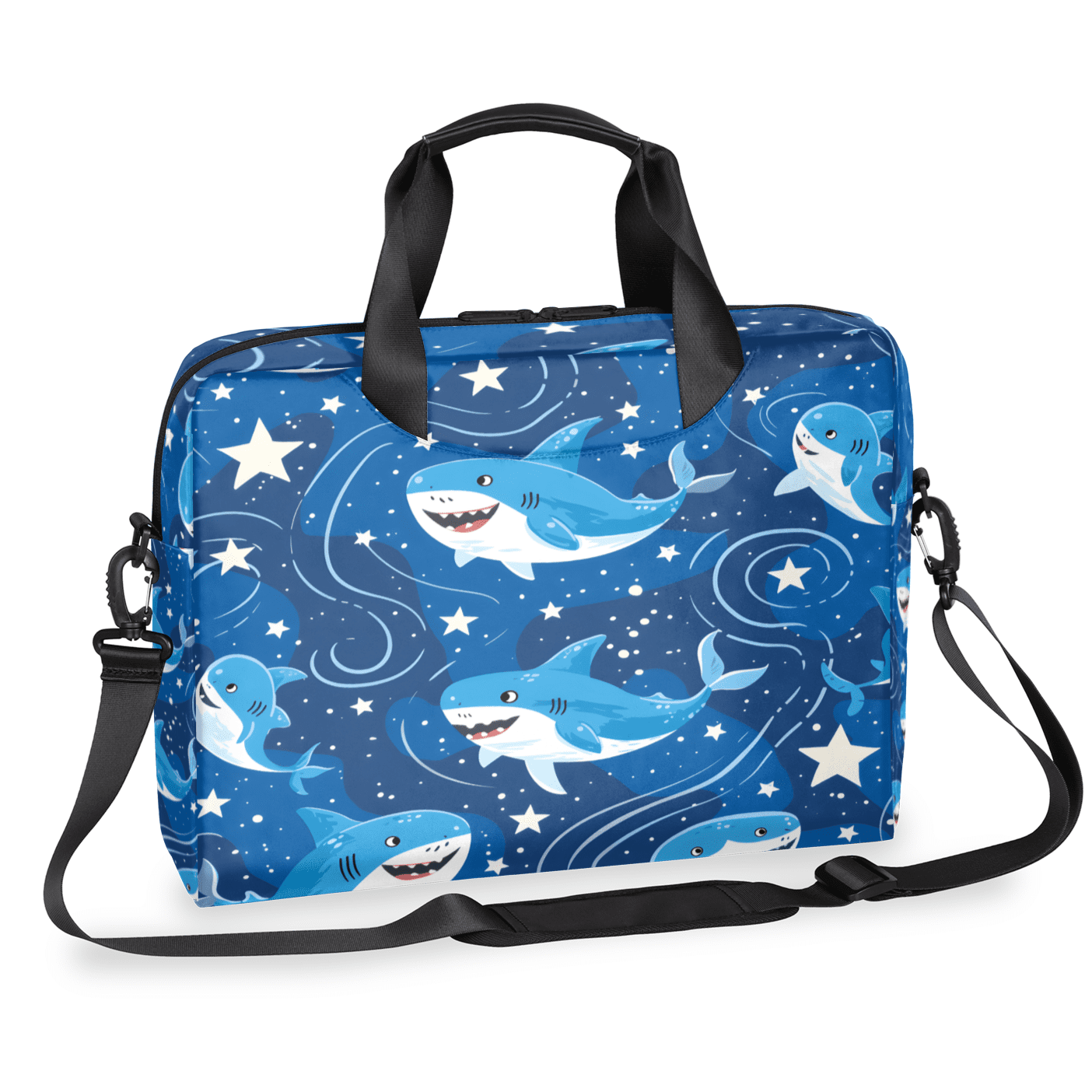 Herdesigns Shark Laptop Bag for Women Men, Computer Case Briefcase Messenger Bags, 15-15.6 inch Laptop Sleeve Shoulder Bag