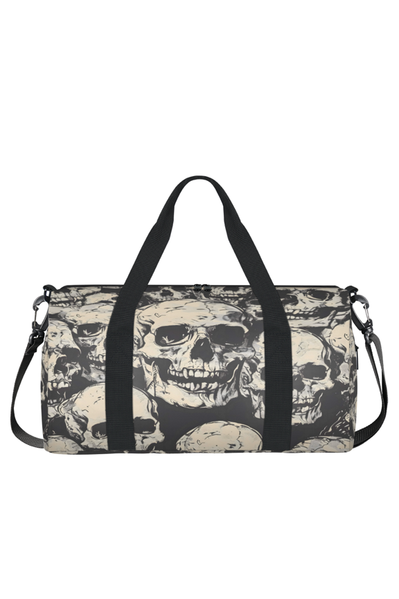 Skeleton Gothic Skull Gym Bag for Women, Duffle Bag for Travel Sport, Lightweight Waterproof Carry on Weekender Overnight Dance Yoga Workout Bags