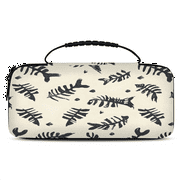 Herdesigns Skull Fish Skeleton Carrying Case for Nintendo Switch OLED Model 2021 & Switch 2017 with 20 Game Card Slots, Portable Travel Carry Case for Accessories and Console
