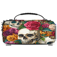 thumbnail image 1 of Herdesigns Skull Flower Carry Case Compatible with Nintendo Switch OLED Model 2021/Switch 2017, Gothic Protective Travel Switch Carrying Case with 20 Game Card Slots for Switch Console & Accessories, 1 of 8