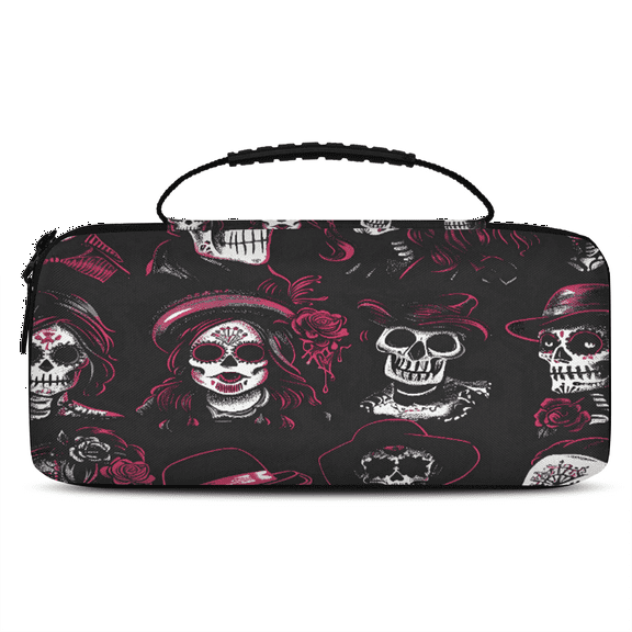 Herdesigns Skull Theme Carrying Case for Nintendo Switch 2 with 20 Game Card Slots, Portable Travel Carry Case for Accessories and Console