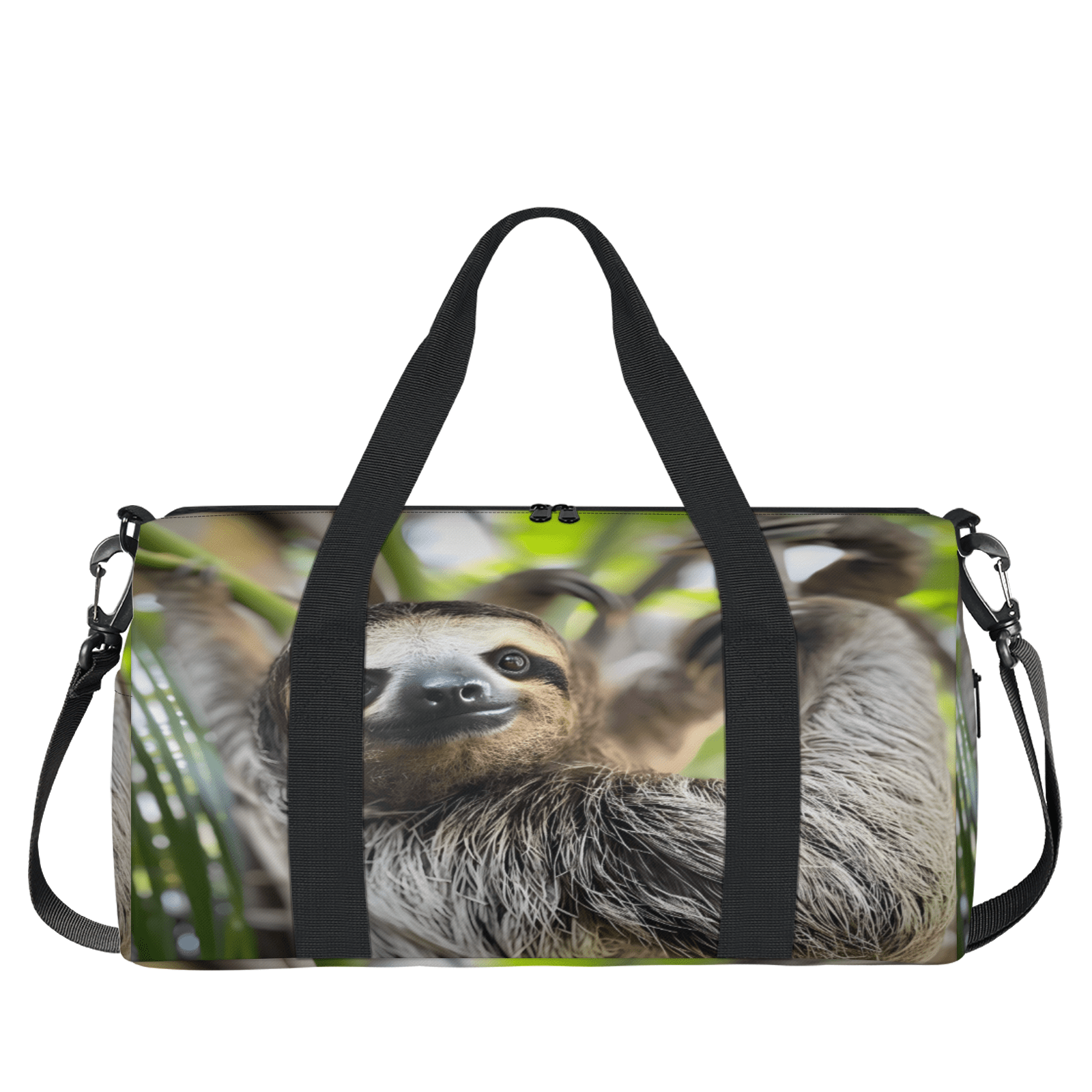 Herdesigns Sloth Funny Animal Gym Bag for Women, Duffle Bag for Travel Sport, Lightweight Waterproof Carry on Weekender Overnight Dance Yoga Workout Bags