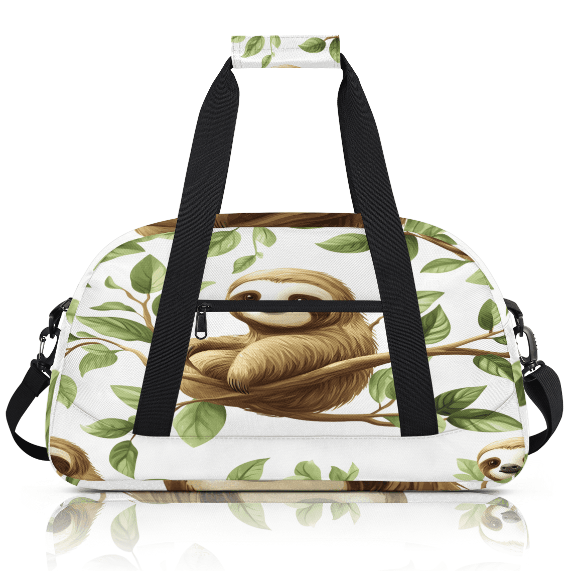 Herdesigns Sloth Sports Duffle Bags Travel Duffle Bag Gym Bag Cute Weekender Travel Bag Waterproof Overnight Bag Carry On Travel Tote Bag Dance Bags