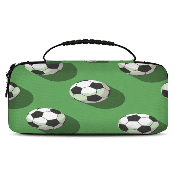 Herdesigns Soccer Ball Carry Case Compatible for Nintendo Switch OLED Model 2021/Switch 2017, Protective Travel Switch Carrying Case with 20 Game Card Slots for Switch Console & Accessories