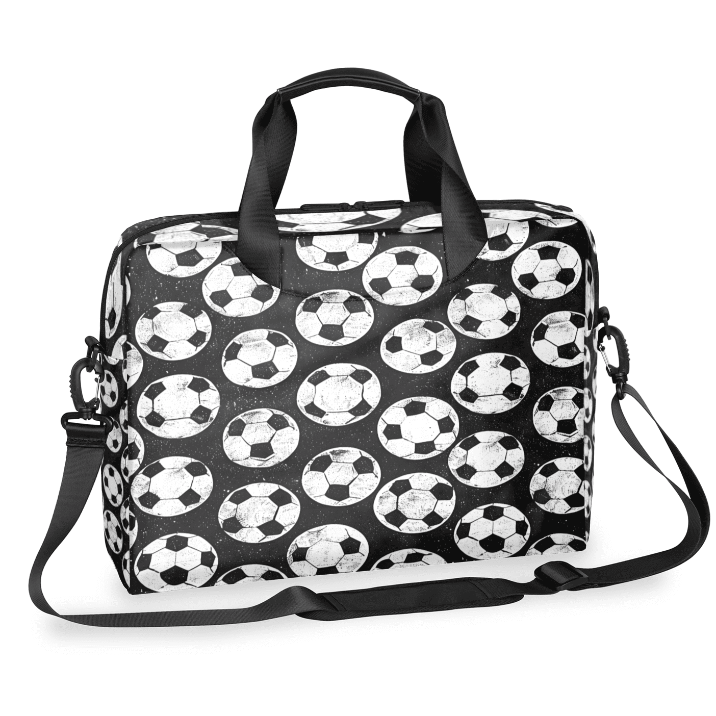 Herdesigns Soccer Ball Laptop Bag for Women Men, Computer Case Briefcase Messenger Bags, 15-15.6 inch Laptop Sleeve Shoulder Bag