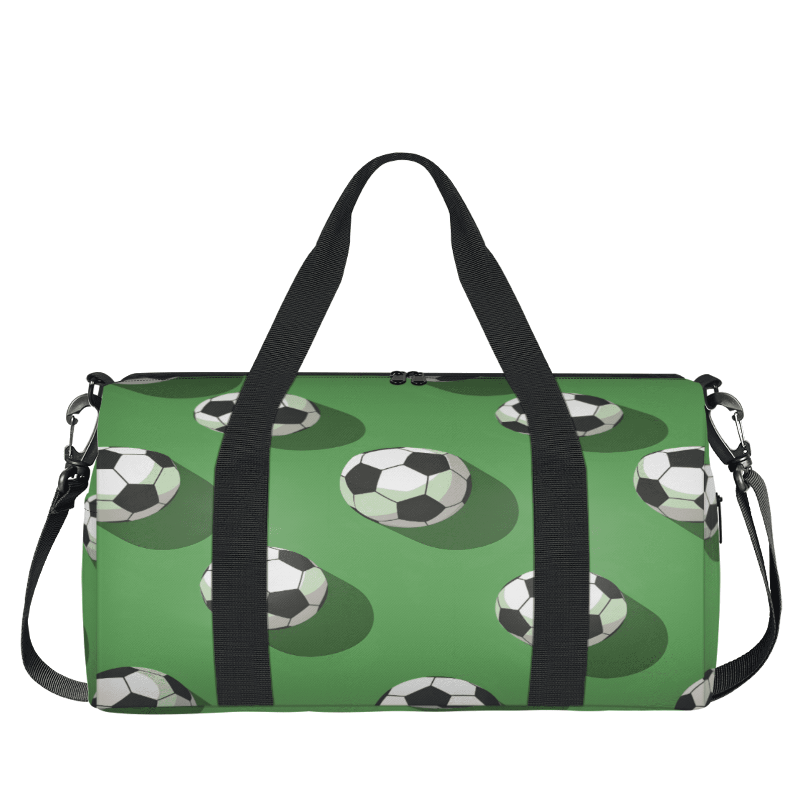 Herdesigns Soccer Ball Travel Duffle Bag Sports Yoga Weekender Overnight Carry on Workout Bags Lightweight Waterproof Gym Tote Bag for Women