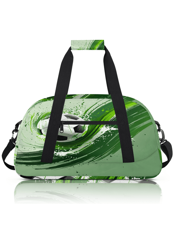 Soccer Sports Duffle Bag for Women & Men, Football Gym Bag Dance Bag Overnight Bag Carry On Weekender Travel Bag