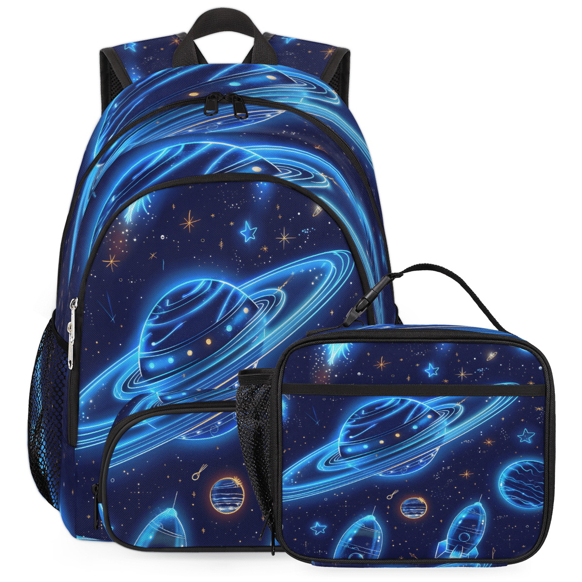 Herdesigns Solar System Backpack with Lunch Box Planets Universe ...