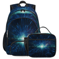 thumbnail image 1 of Herdesigns Space Backpack with Lunch Box Galaxy Lightweight Large Travel Work Laptop Backpacks Set Casual Daypacks, 1 of 8