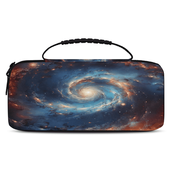 Herdesigns Space Carry Case Compatible with Nintendo Switch 2, with 20 Game Card Slots, Galaxy Nebula Outer Space Portable Travel Carrying Case Pouch for Accessories & Games