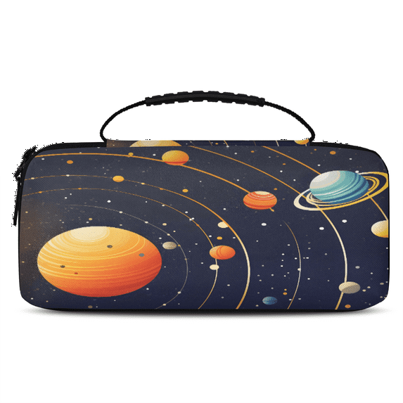 Herdesigns Space Carry Case Compatible with Nintendo Switch 2017 & Oled 2021, with 20 Game Card Slots, Universe Planet Portable Travel Carrying Case Pouch for Accessories & Games