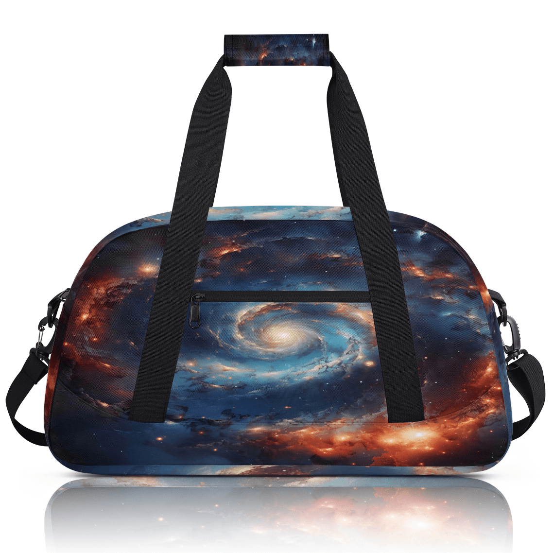 Herdesigns Space Sports Duffle Bag for Women & Men, Galaxy Nebula Outer Space Gym Bag Dance Bag Overnight Bag Carry On Weekender Travel Bag