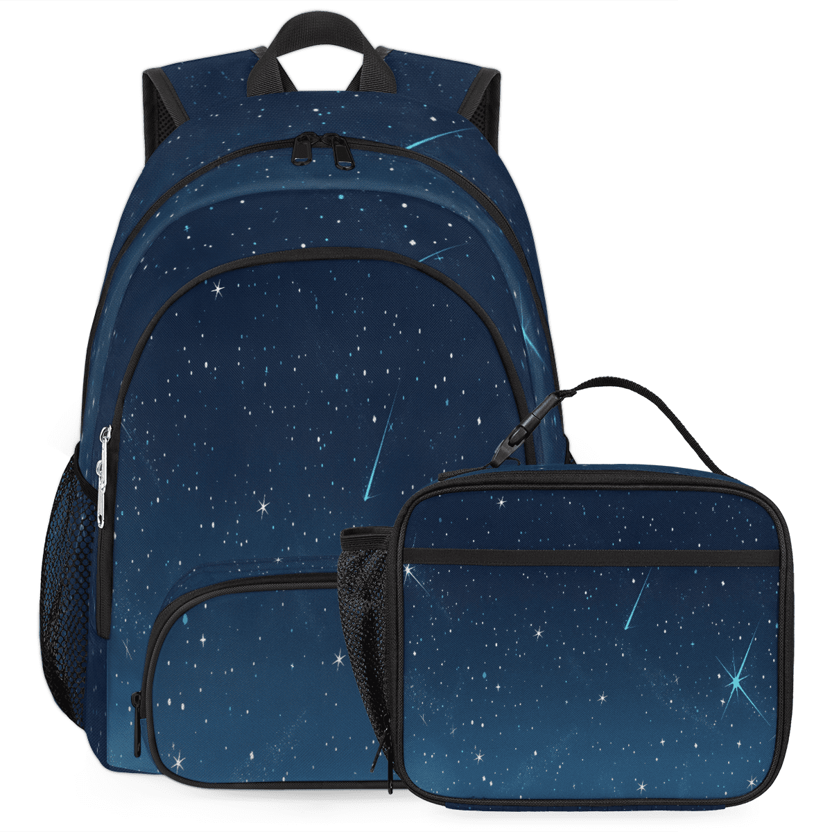Herdesigns Space Starry Night Sky Backpack with Lunch Box Lightweight ...