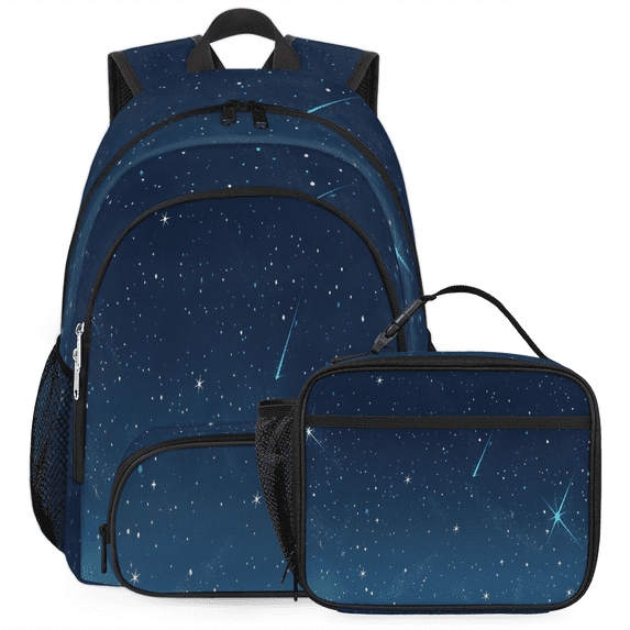 Herdesigns Space Starry Night Sky Backpack with Lunch Box Lightweight ...