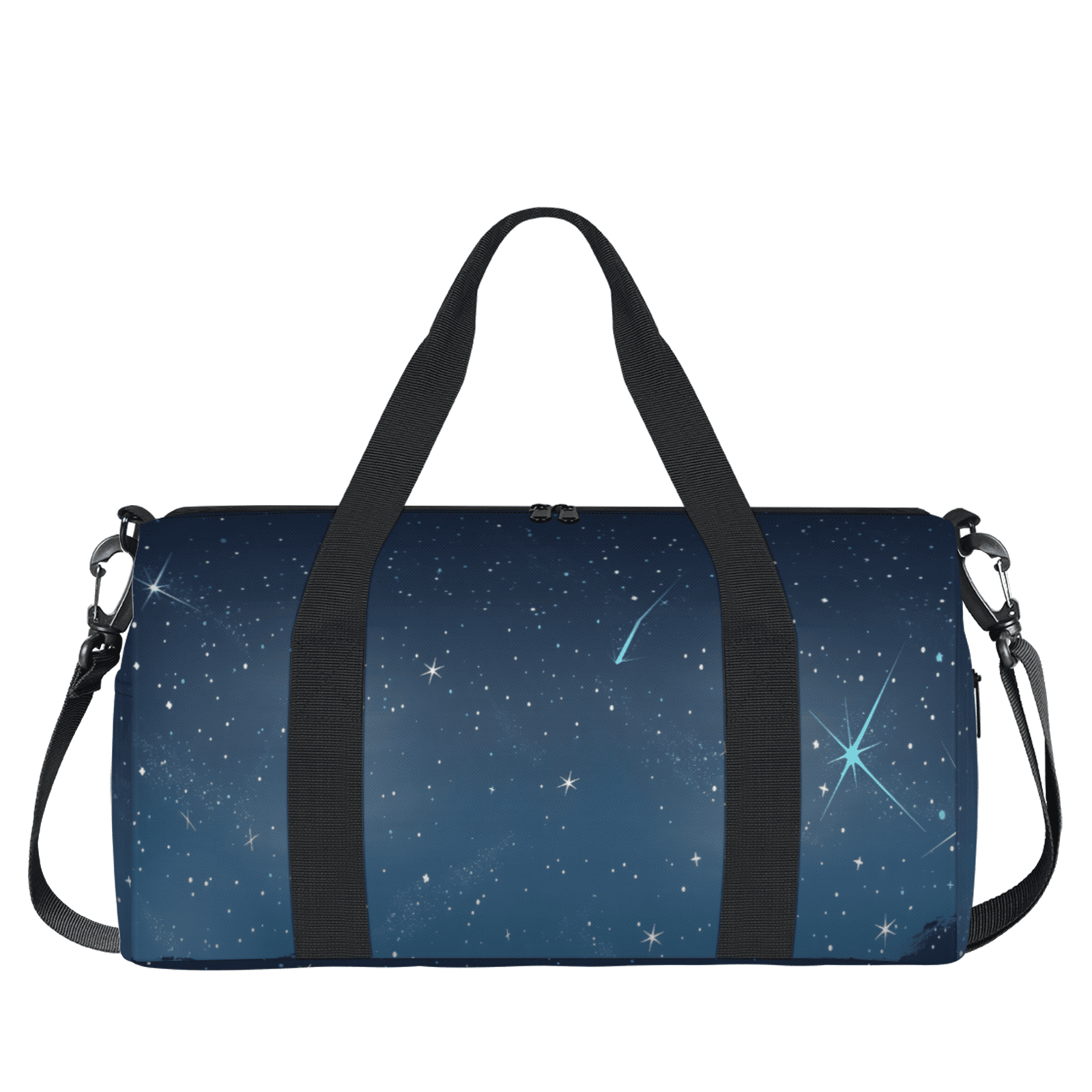Herdesigns Space Starry Night Sky Gym Bag for Women, Duffle Bag for Travel Sport, Lightweight Waterproof Carry on Weekender Dance Yoga Workout Bags