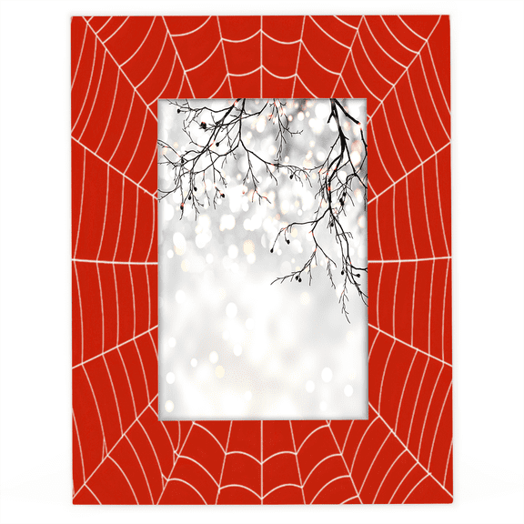 Herdesigns Spiders Web 4x6 Picture Frame Wood Photo Frame Table Display or Wall Hanging Decoration for Vertical or Horizontal Display