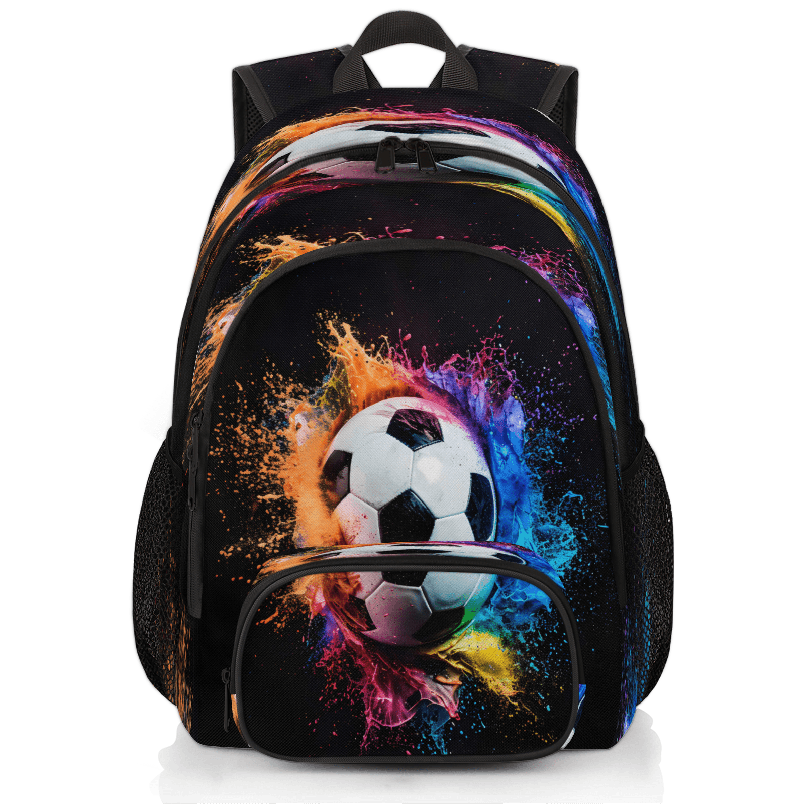 Herdesigns Sport Soccer Laptop Backpack for Women Men, Work Computer Backpacks, 18.3 Inch Large Computer Nurse Teacher Bags Travel Casual Daypack