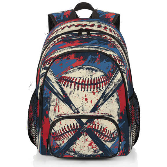 Herdesigns Sports Ball Baseball Laptop Backpack for Women Men, Work Computer Backpacks, 18.3 Inch Large Computer Nurse Teacher Bags Travel Casual Daypack