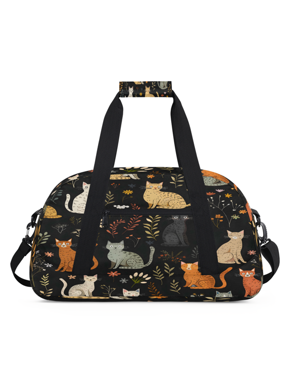 Sports Duffel Bag, Colorful Cats Gym Bag for Women Men, Lightweight Overnight Weekender Tote for Camping Hiking Travel