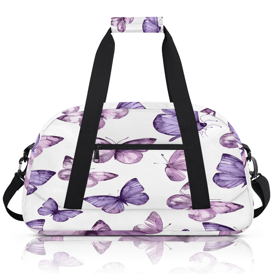Herdesigns Sports Duffle Bags Travel Duffle Bag Gym Bag Butterfly Weekender Travel Bag Waterproof Overnight Bag Carry On Travel Tote Bag Dance Bags