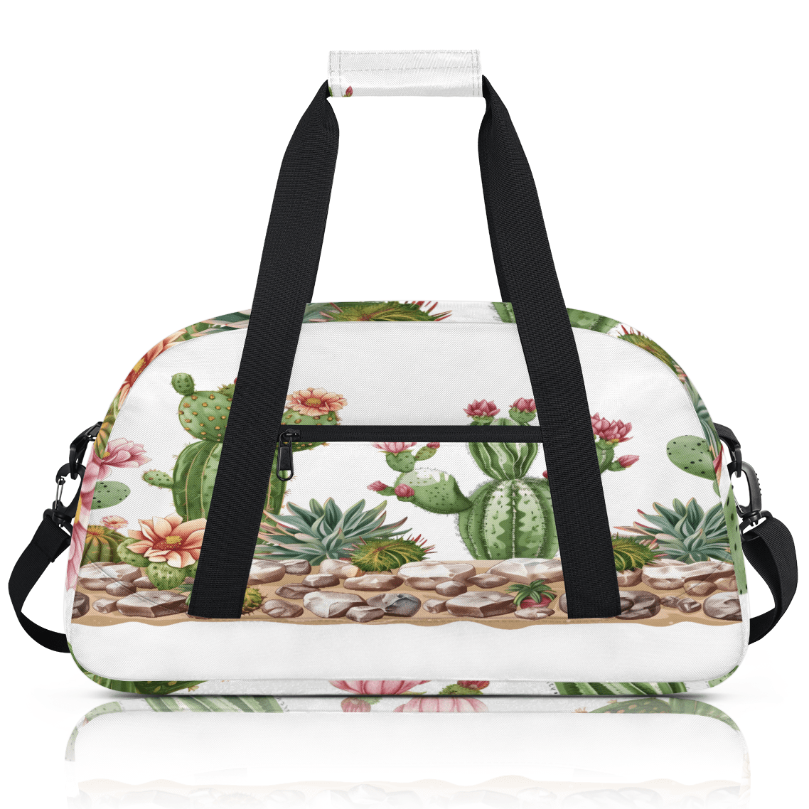 Herdesigns Sports Duffle Bags Travel Duffle Bag Gym Bag Cacti Succulen Weekender Travel Bag Waterproof Overnight Bag Carry On Travel Tote Bag Dance Bags