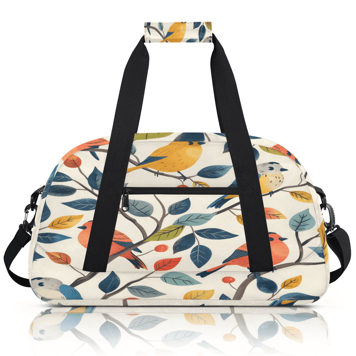 Herdesigns Sports Duffle Bags Travel Duffle Bag Gym Bag Colorful Birds Weekender Travel Bag Waterproof Overnight Bag Carry On Travel Tote Bag Dance Bags