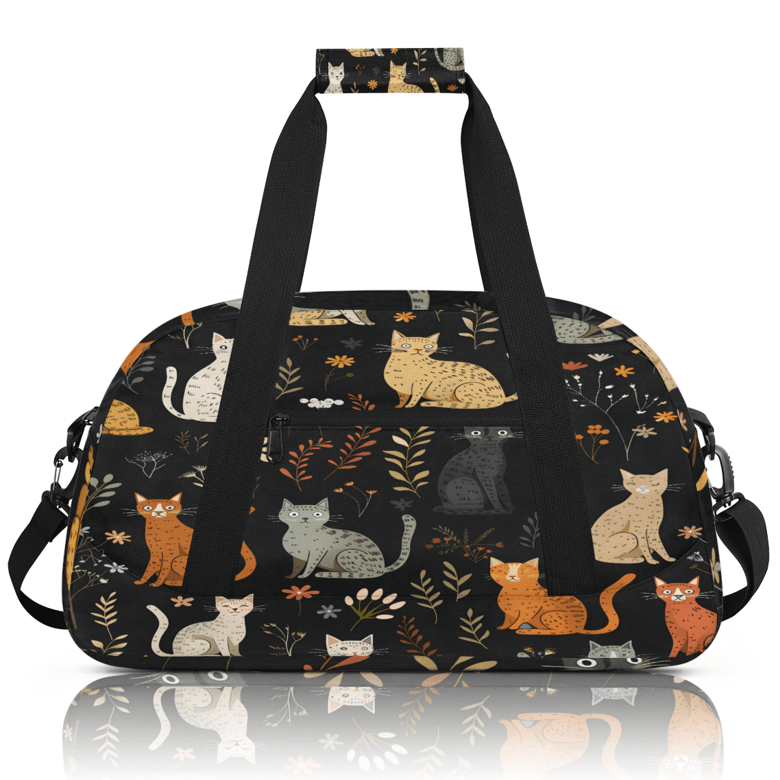 Herdesigns Sports Duffle Bags Travel Duffle Bag Gym Bag Colorful Cats Weekender Travel Bag Waterproof Overnight Bag Carry On Travel Tote Bag Dance Bags