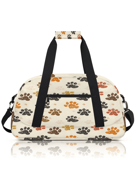 Sports Duffle Bags Travel Duffle Bag Gym Bag Colorful Pawprint Animal Paw Weekender Travel Bag Waterproof Overnight Bag Carry On Travel Tote Bag Dance Bags