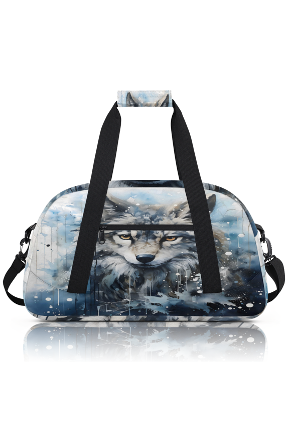 Sports Duffle Bags Travel Duffle Bag Gym Bag Cool Wolf Weekender Travel Bag Waterproof Overnight Bag Carry On Travel Tote Bag Dance Bags