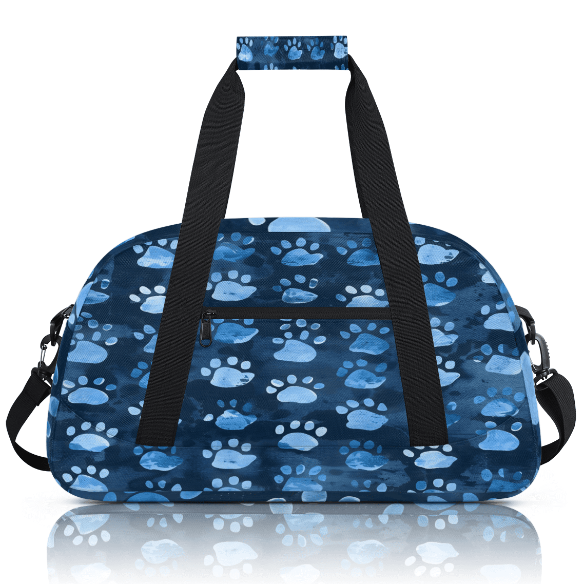 Herdesigns Sports Duffle Bags Travel Duffle Bag Gym Bag Dog Paws Puppy Cat Footprint Weekender Travel Bag Waterproof Overnight Bag Carry On Travel Tote Bag Dance Bags