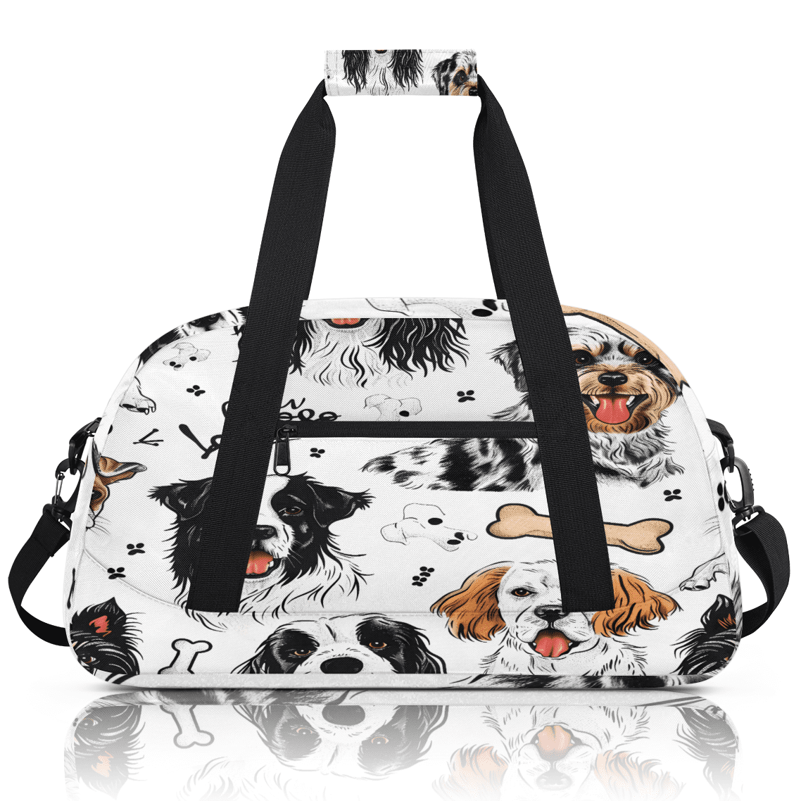 Herdesigns Sports Duffle Bags Travel Duffle Bag Gym Bag Dog Print Weekender Travel Bag Waterproof Overnight Bag Carry On Travel Tote Bag Dance Bags