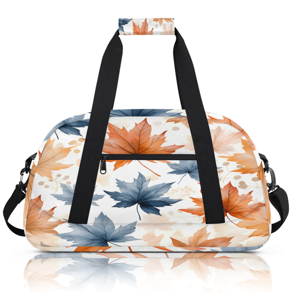 Herdesigns Sports Duffle Bags Travel Duffle Bag Gym Bag Fall Maple Leaf Weekender Travel Bag Waterproof Overnight Bag Carry On Travel Tote Bag Dance Bags