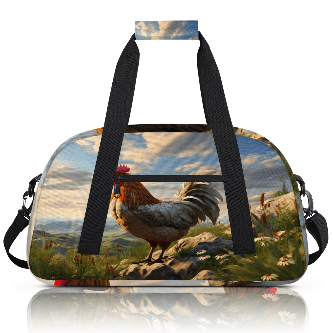 Herdesigns Sports Duffle Bags Travel Duffle Bag Gym Bag Farmhouse Chicken Weekender Travel Bag Waterproof Overnight Bag Carry On Travel Tote Bag Dance Bags