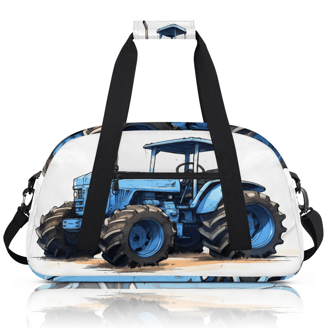 Herdesigns Sports Duffle Bags Travel Duffle Bag Gym Bag Farmland Vehicle Weekender Travel Bag Waterproof Overnight Bag Carry On Travel Tote Bag Dance Bags