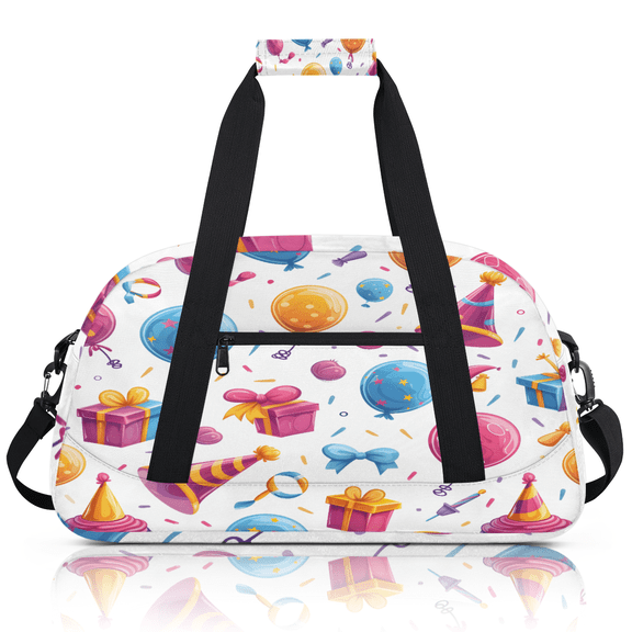 Herdesigns Sports Duffle Bags Travel Duffle Bag Gym Bag Happy Birthday Theme Weekender Travel Bag Waterproof Overnight Bag Carry On Travel Tote Bag Dance Bags