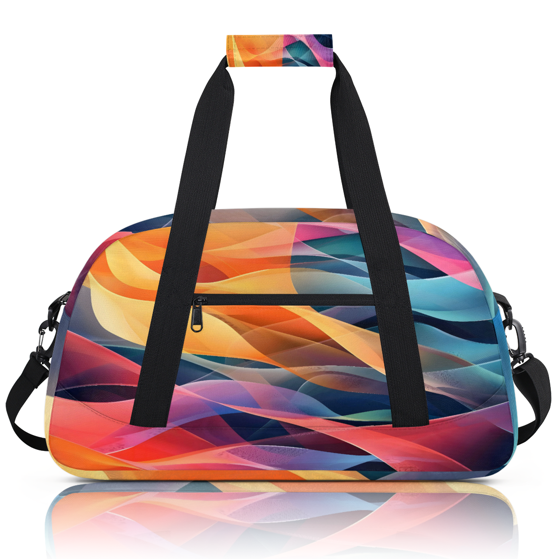 Herdesigns Sports Duffle Bags Travel Duffle Bag Gym Bag Modern Stripe Abstract Weekender Travel Bag Waterproof Overnight Bag Carry On Travel Tote Bag Dance Bags