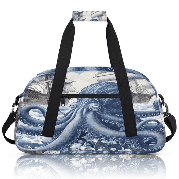 Herdesigns Sports Duffle Bags Travel Duffle Bag Gym Bag Octopus Ocean Themed Weekender Travel Bag Waterproof Overnight Bag Carry On Travel Tote Bag Dance Bags